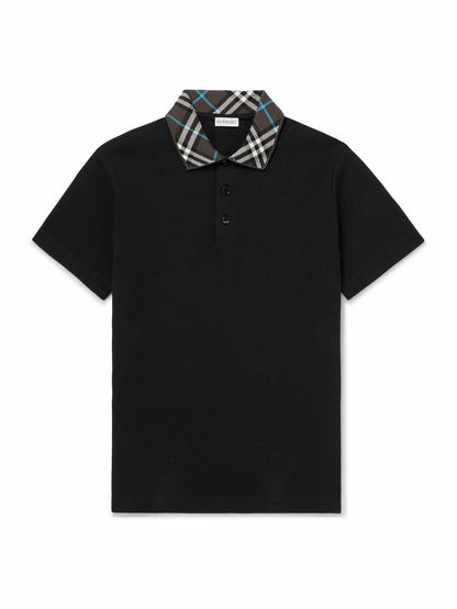 Burberry - Slim-Fit Cotton-Piqué Polo Shirt - Black
