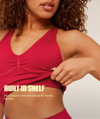 Gymshark Lift Seamless Tank with Shelf - Carmine Red