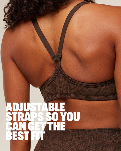 Gymshark Adapt Animal X Whitney Sports Bra - Archive Brown /  Soft Brown