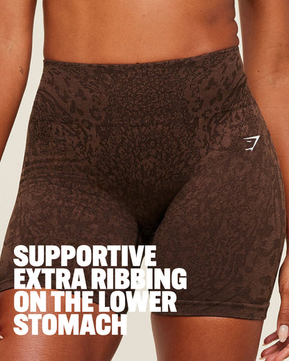 Gymshark Adapt Animal X Whitney Shorts - GS Archive Brown/GS Soft Brown