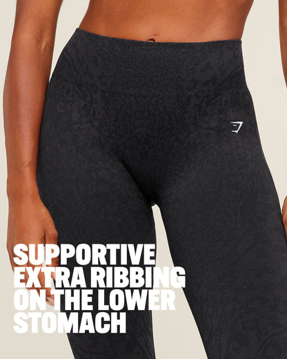 Gymshark Adapt Animal X Whitney Leggings - Black /  Asphalt Grey