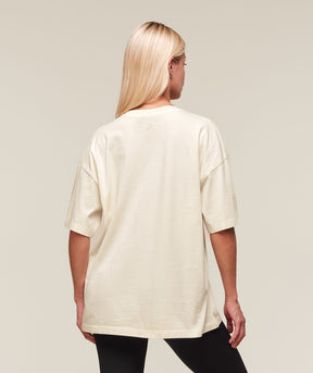 Gymshark 66 Washed Graphic Oversized T-Shirt - Oat White