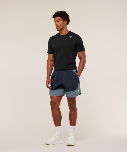 Gymshark Sport 25 Block 7" Shorts - Heavy Blue/Iron Blue
