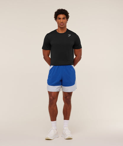 Gymshark Sport 25 Block 7" Shorts - Athletic Blue/Light Grey