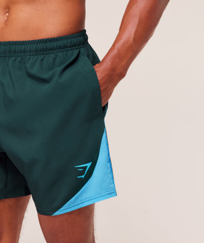 Gymshark Arrival Block 6" Shorts - Deep Petrol Blue