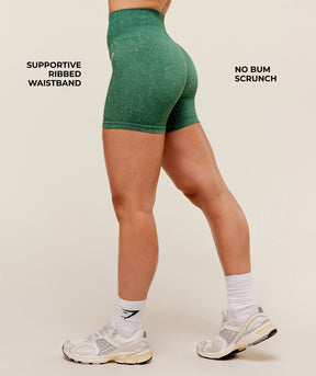 Gymshark Adapt Fleck x Whitney Seamless Shorts - Lift Green/Clay Green
