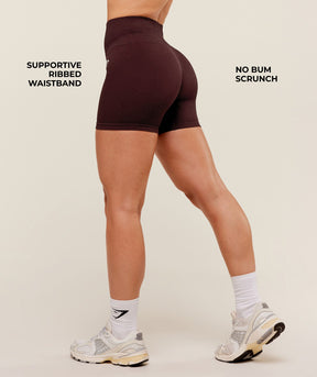 Gymshark Adapt Fleck x Whitney Seamless Shorts - Cherry Purple/Rich Maroon