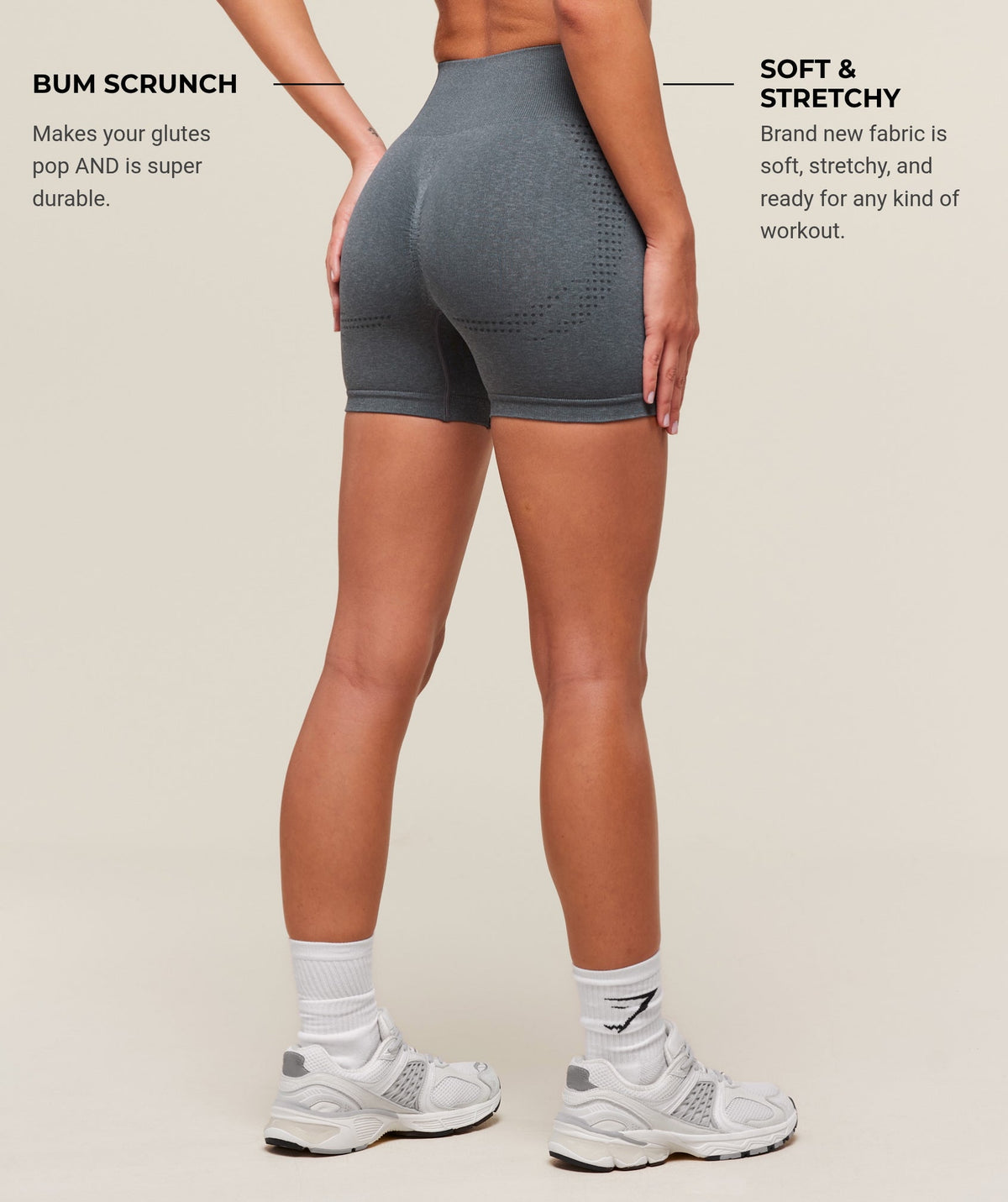 Gymshark Vital Soft Short - Strong Grey/Marl