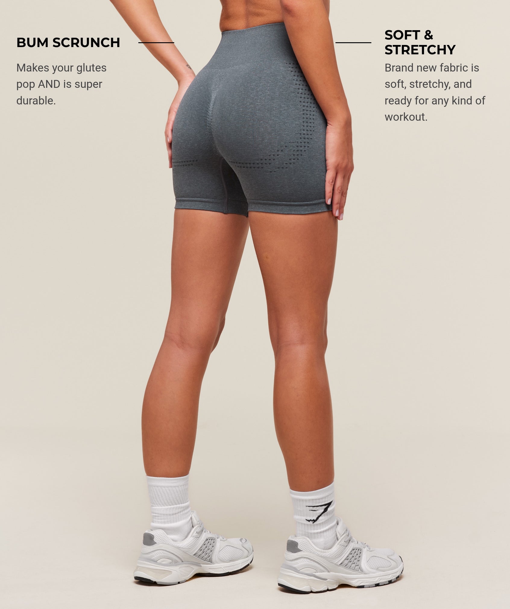 Gymshark Vital Soft Short - Strong Grey/Marl