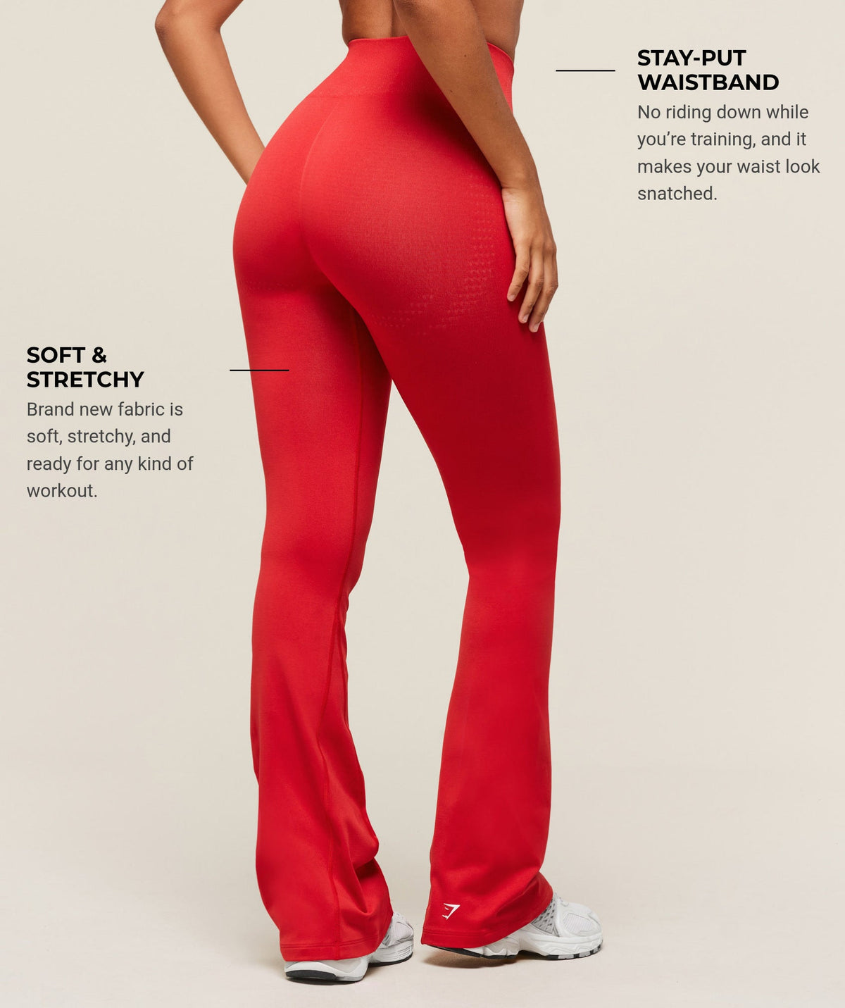 Gymshark Vital Soft Flared Leggings - Velocity Red