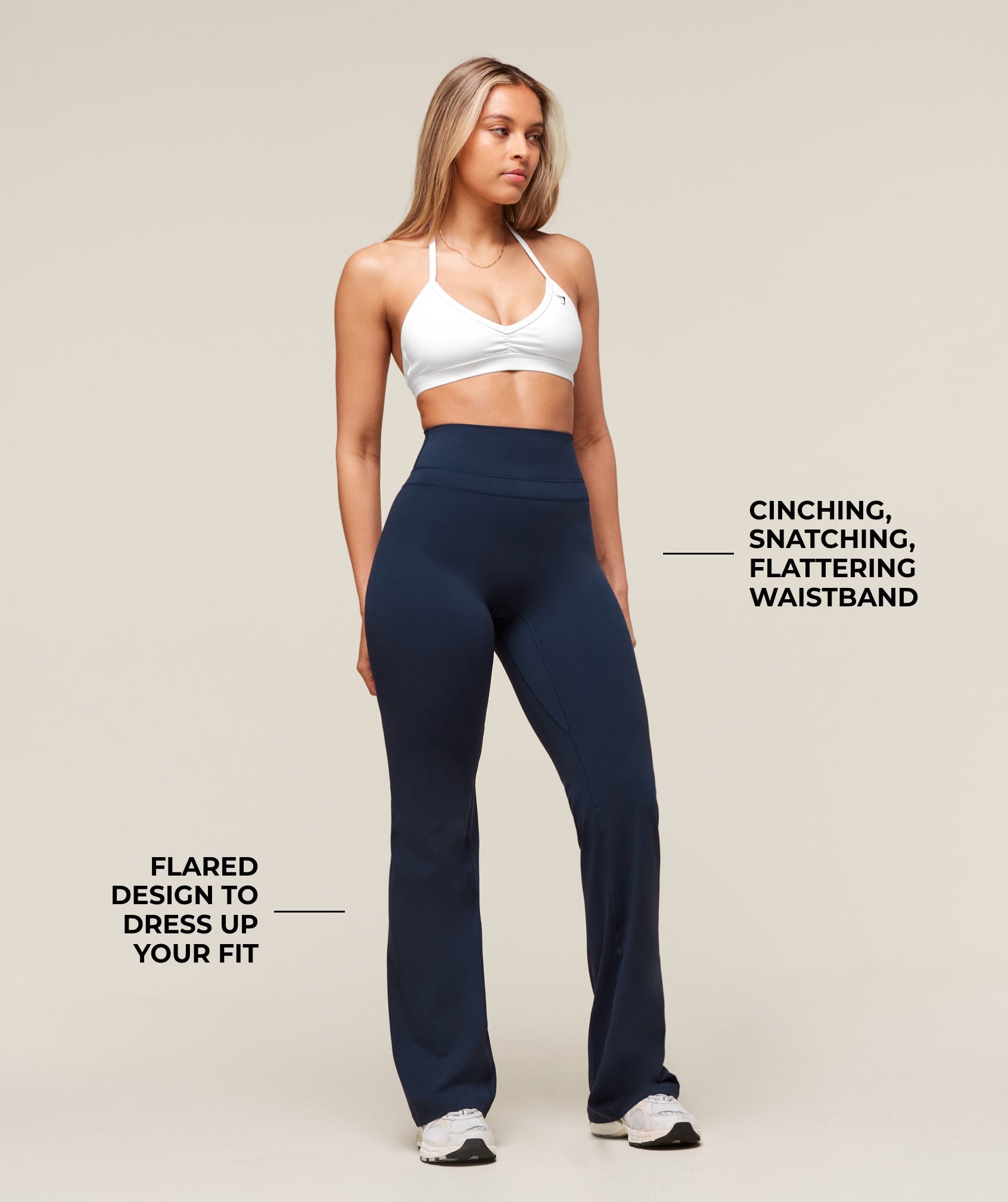 Gymshark Whitney Flared Leggings - Navy