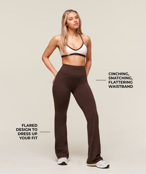Gymshark Whitney Flared Leggings - Depth Brown
