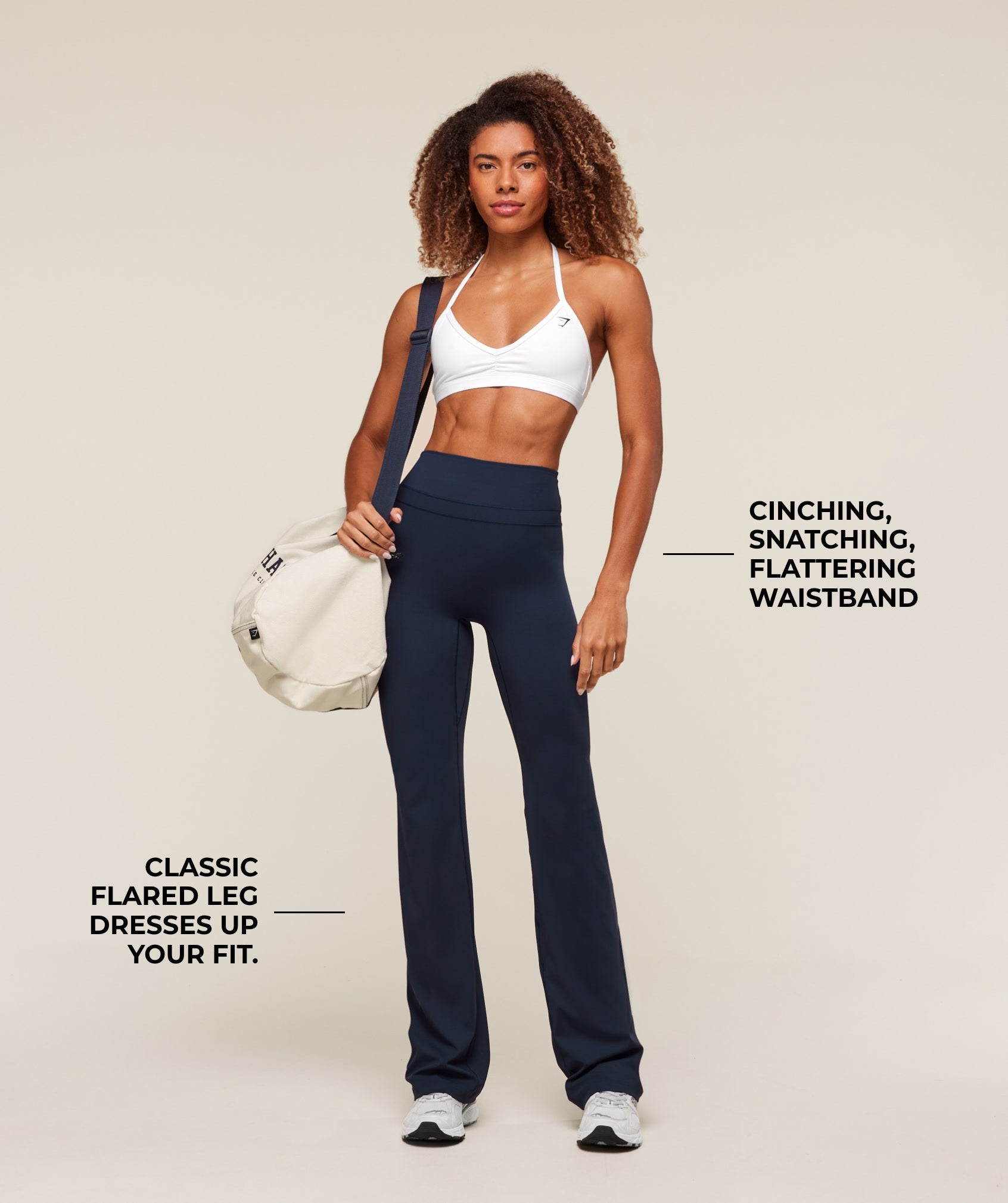 Gymshark Whitney Flared Leggings - Navy