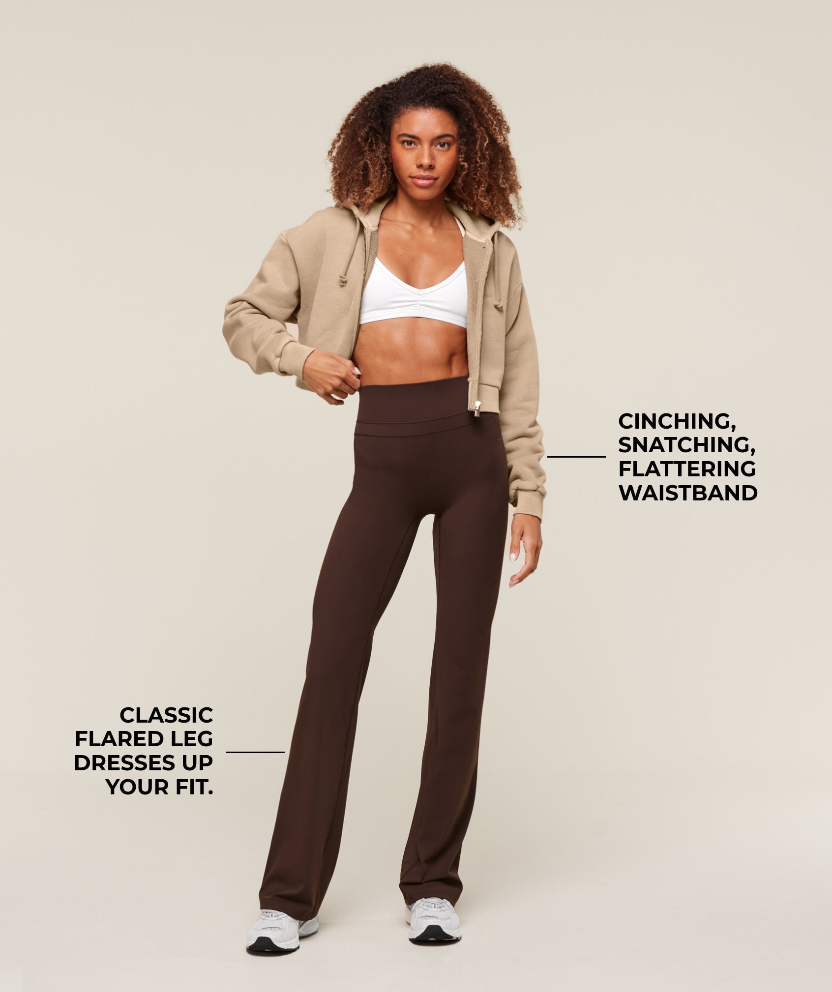 Gymshark Whitney Flared Leggings - Depth Brown