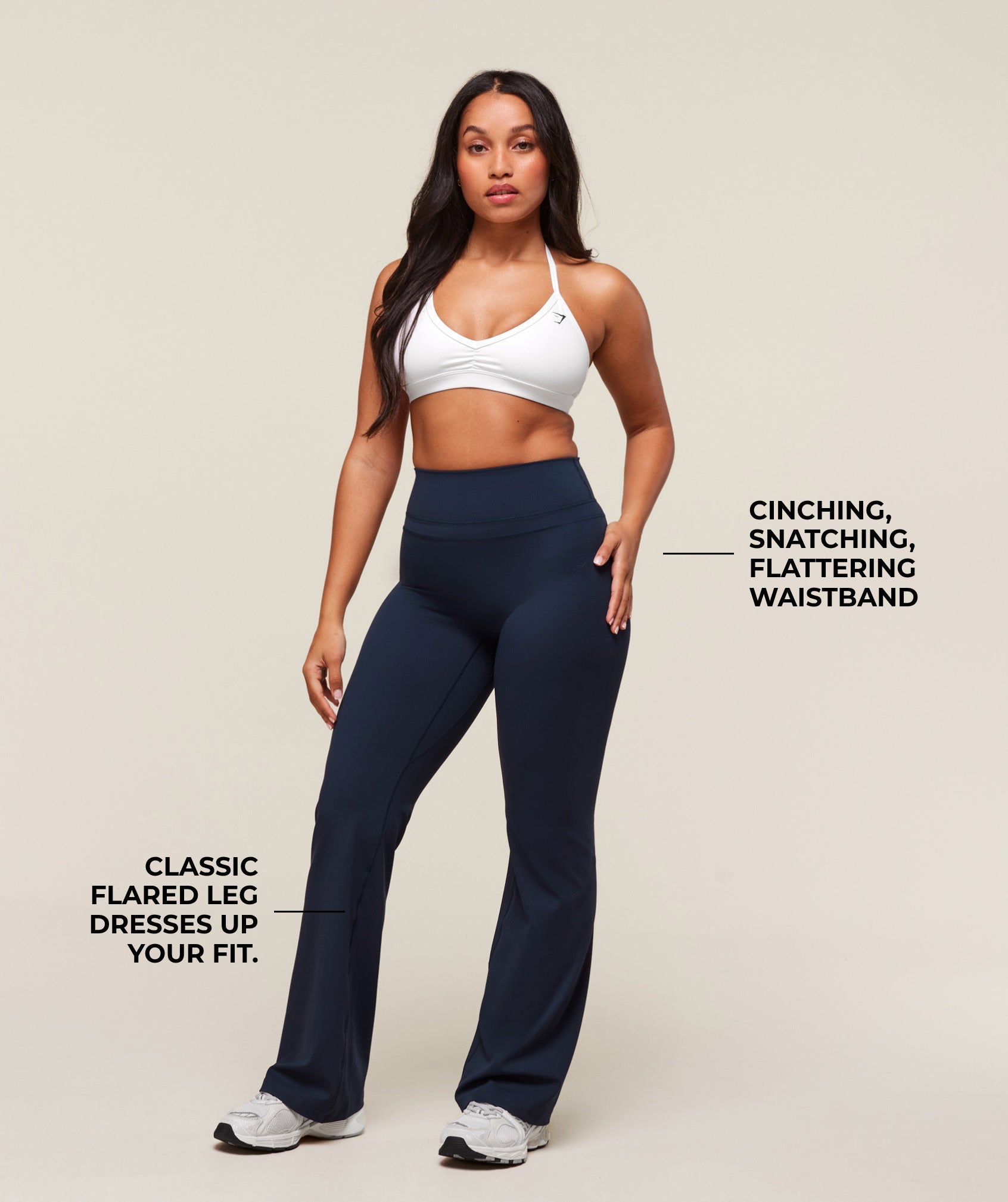 Gymshark Whitney Flared Leggings - Navy