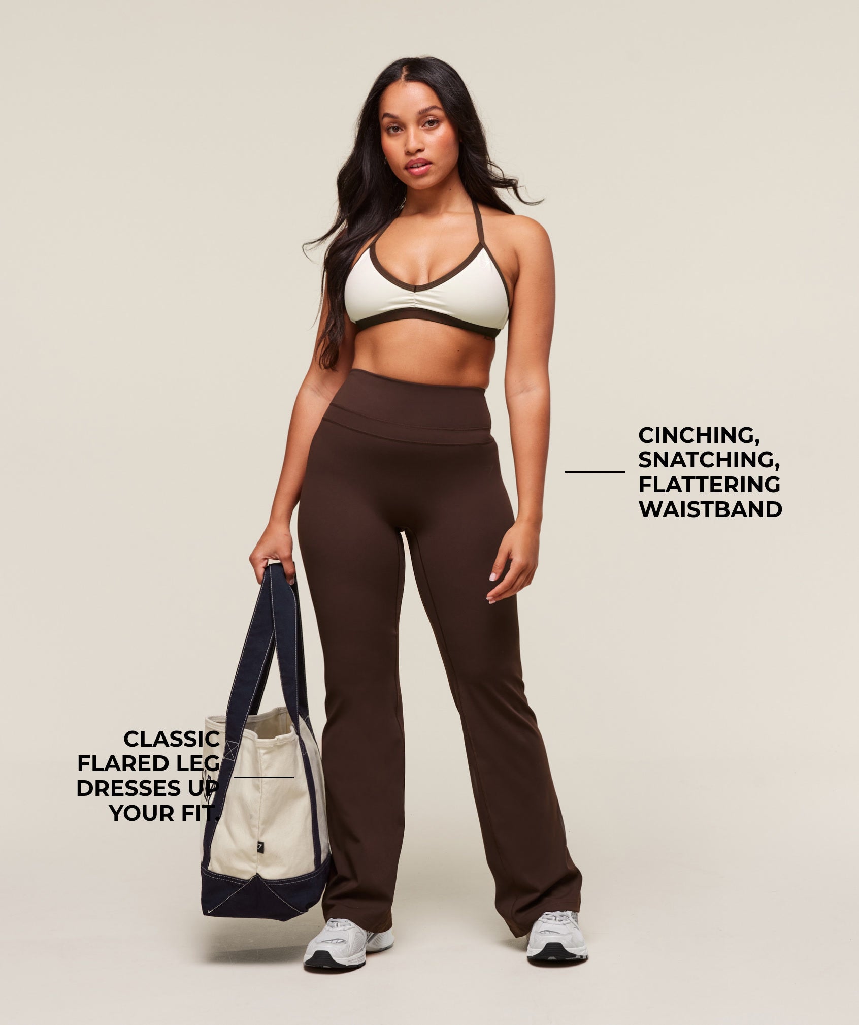 Gymshark Whitney Flared Leggings - Depth Brown