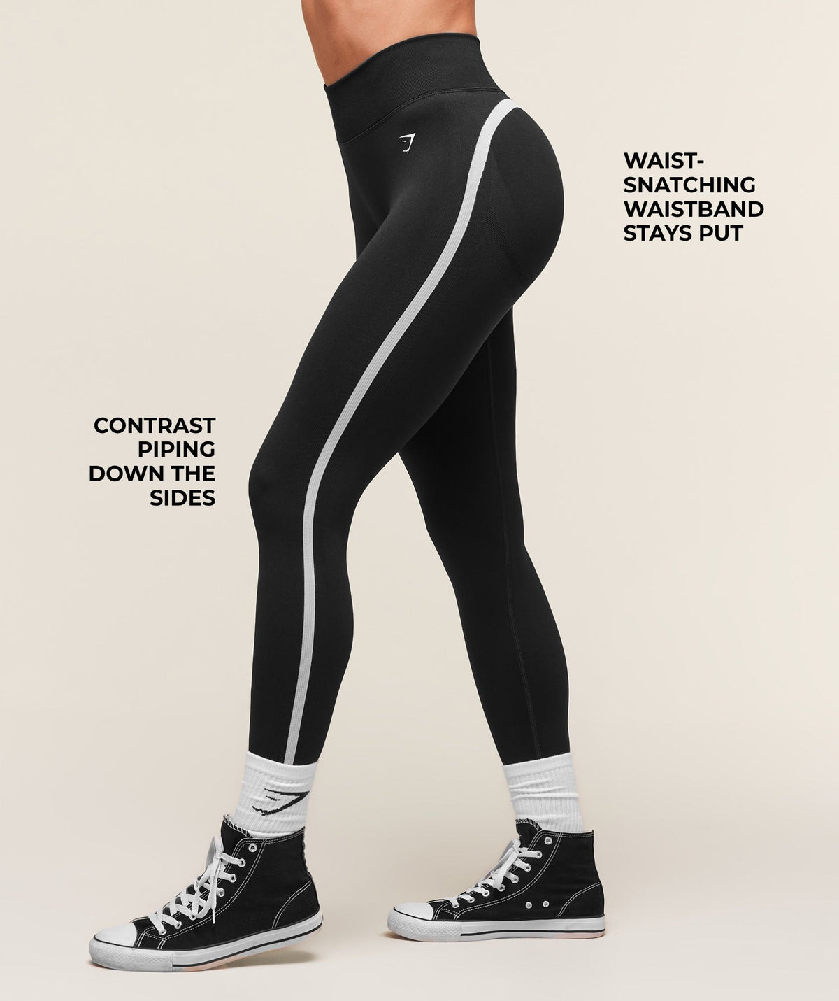 Gymshark Lift Varsity Seamless Leggings - Black