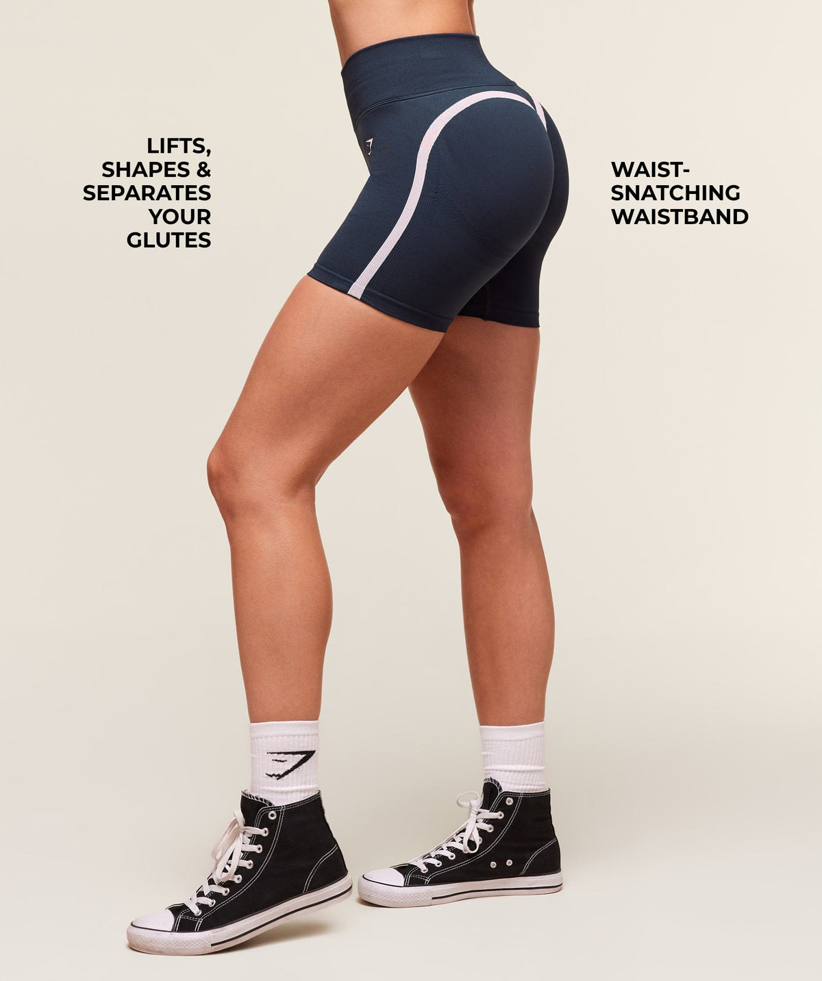 Gymshark Lift Varsity Seamless Shorts - Heavy Blue