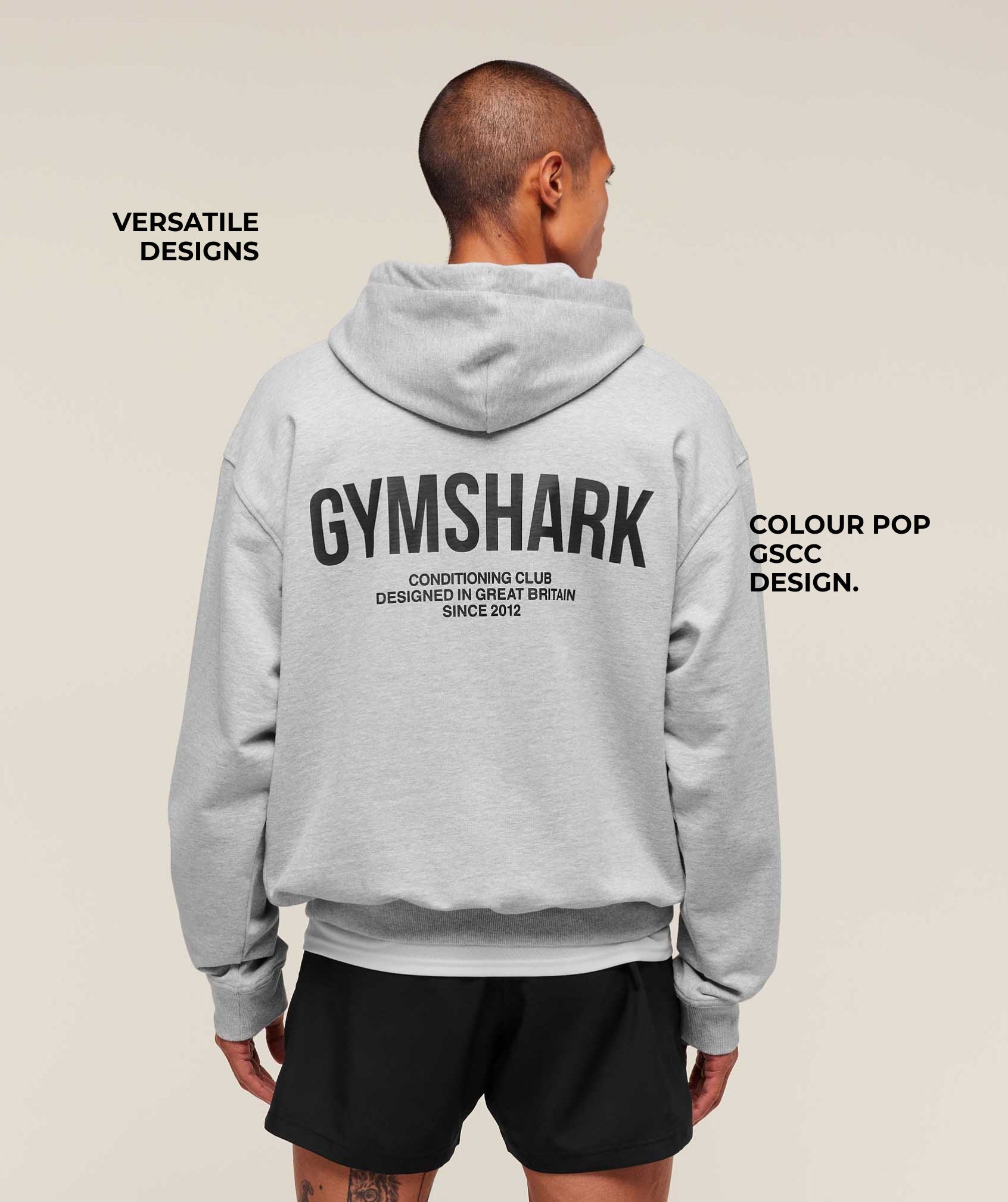 Gymshark Conditioning Club Hoodie - Light Grey Core Marl