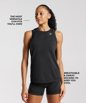 Gymshark Vital Light Tank - Black Marl