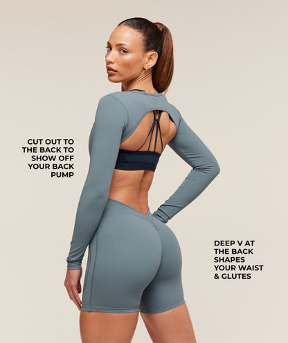 Gymshark Lifting Dipped Waistband All-In-One - Iron Blue