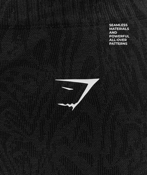 Gymshark Adapt Animal Seamless Leggings - Black/Asphalt Grey