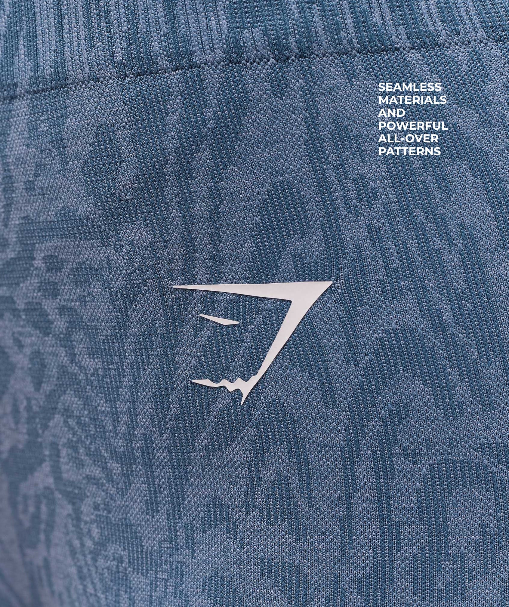 Gymshark Adapt Animal Seamless Leggings - Worn Blue/Peri Blue