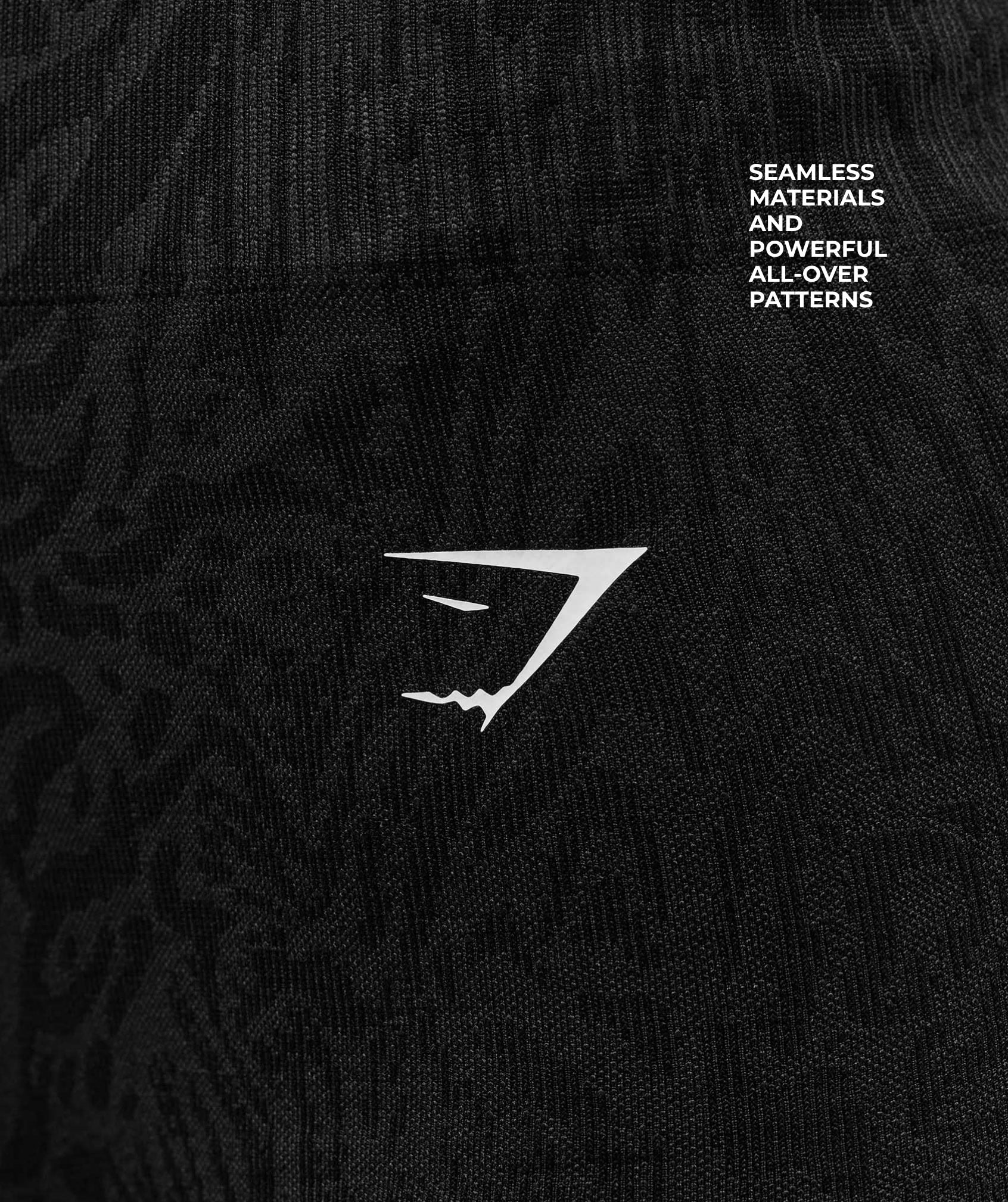 Gymshark Adapt Animal Seamless Shorts - Black/Asphalt Grey