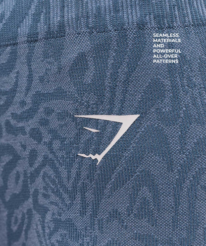 Gymshark Adapt Animal Seamless Shorts - Worn Blue/Peri Blue