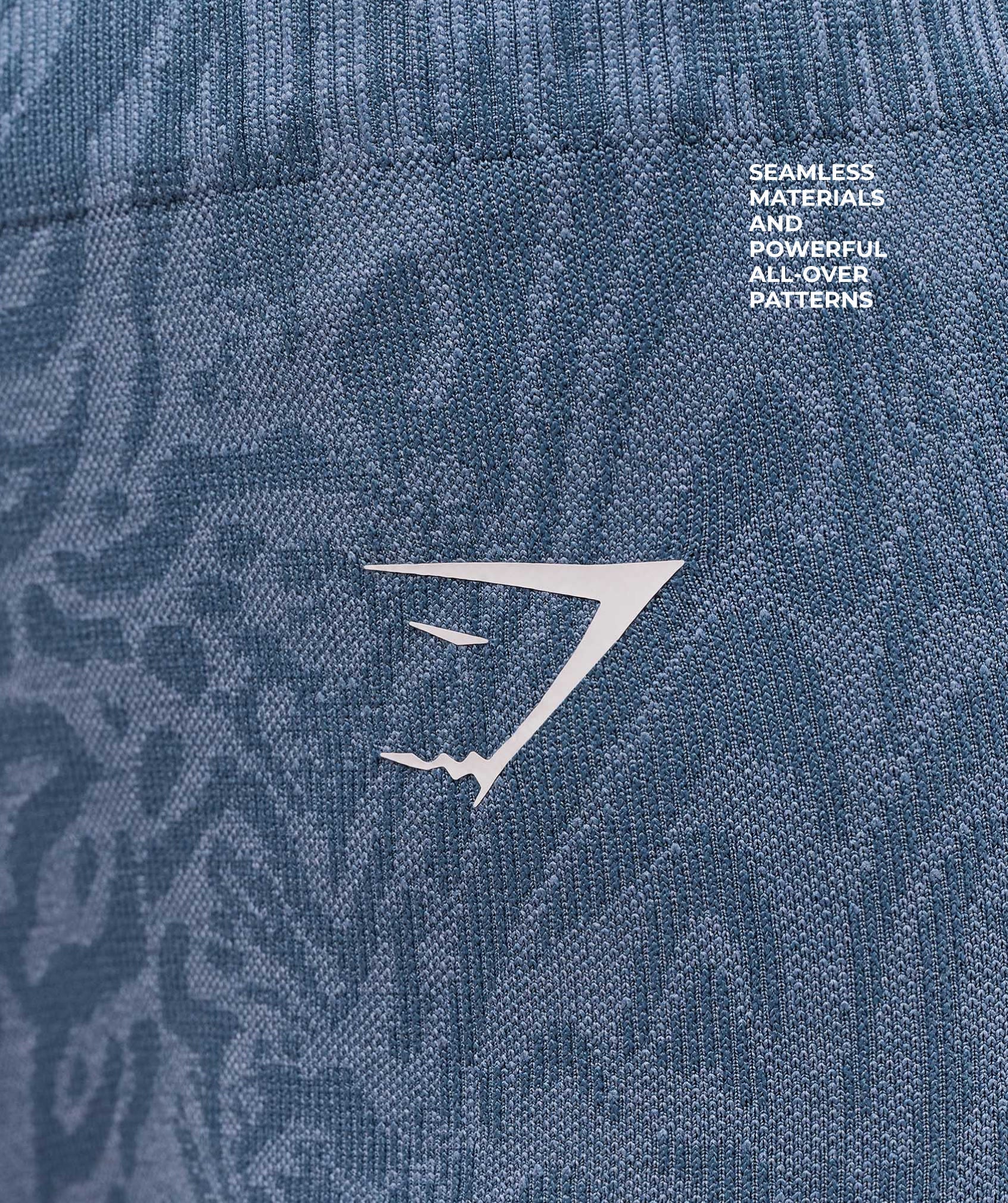 Gymshark Adapt Animal Seamless Shorts - Worn Blue/Peri Blue