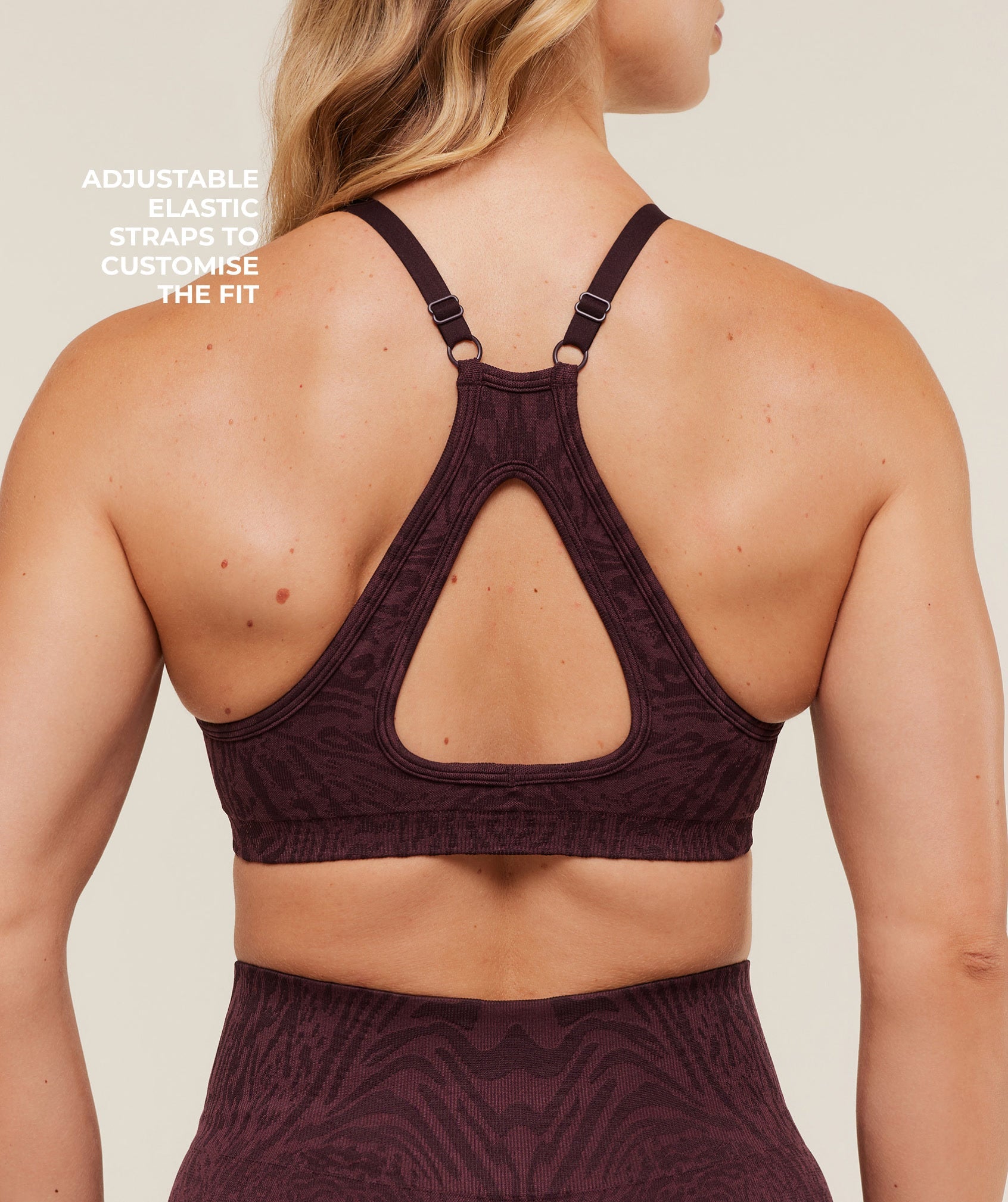 Gymshark Adapt Animal Seamless Sports Bra - Cherry Purple/Reset Pink