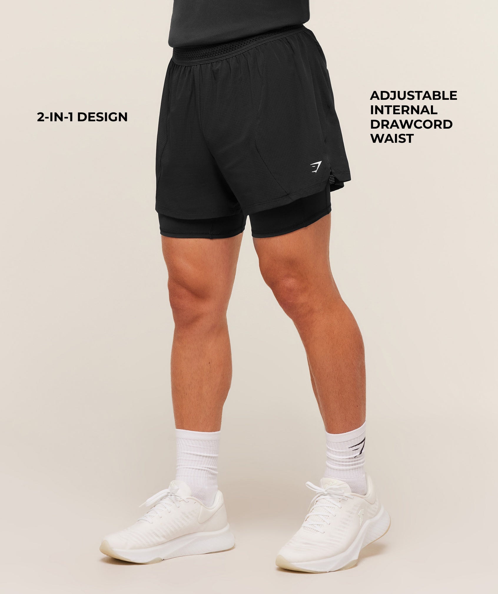 Gymshark Running 4" 2in1 Shorts - Black