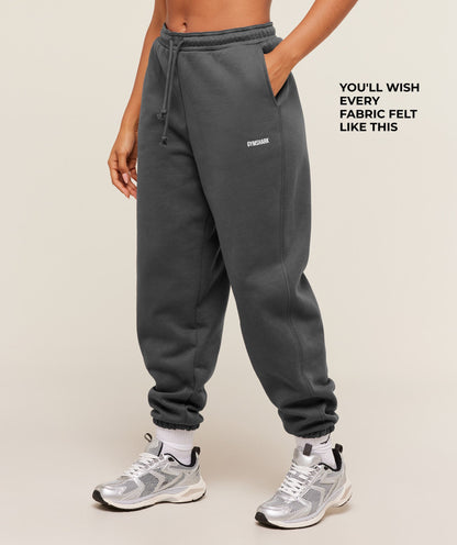 Gymshark Cosy Luxe Cuffed Joggers - Onyx Grey