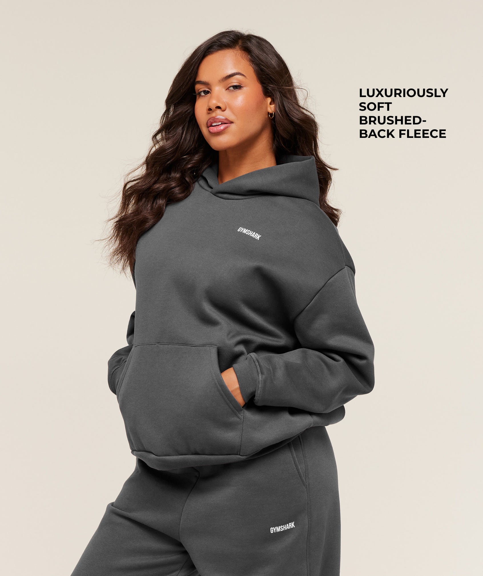 Gymshark Cosy Luxe Hoodie - Onyx Grey