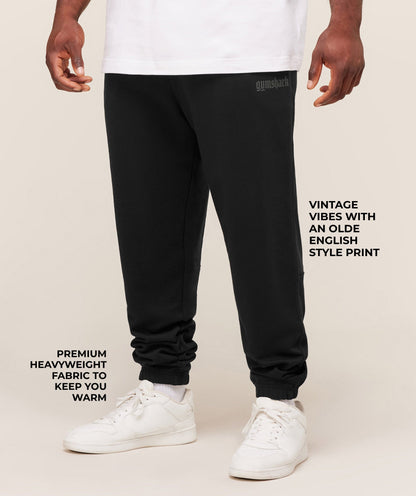 Gymshark Olde English Joggers - Black