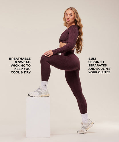 Gymshark Adapt Animal Seamless Leggings - Cherry Purple/Reset Pink