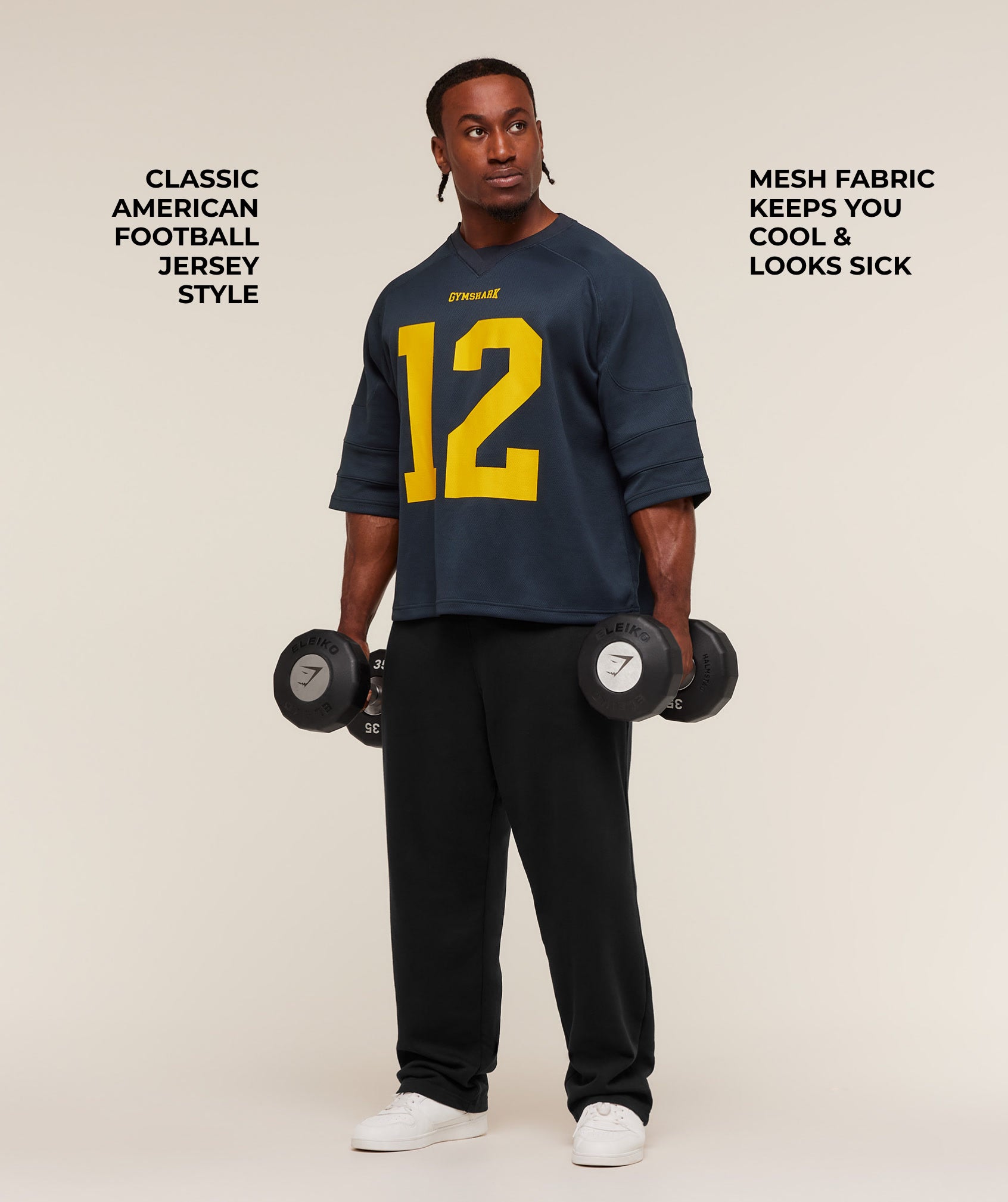 Gymshark American Football Jersey - Heavy Blue