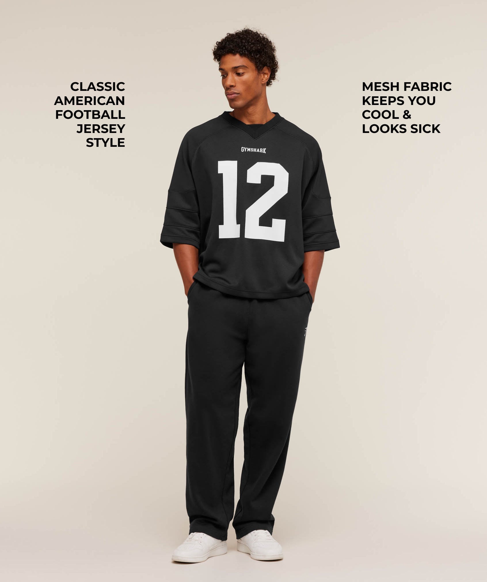 Gymshark American Football Jersey - Black
