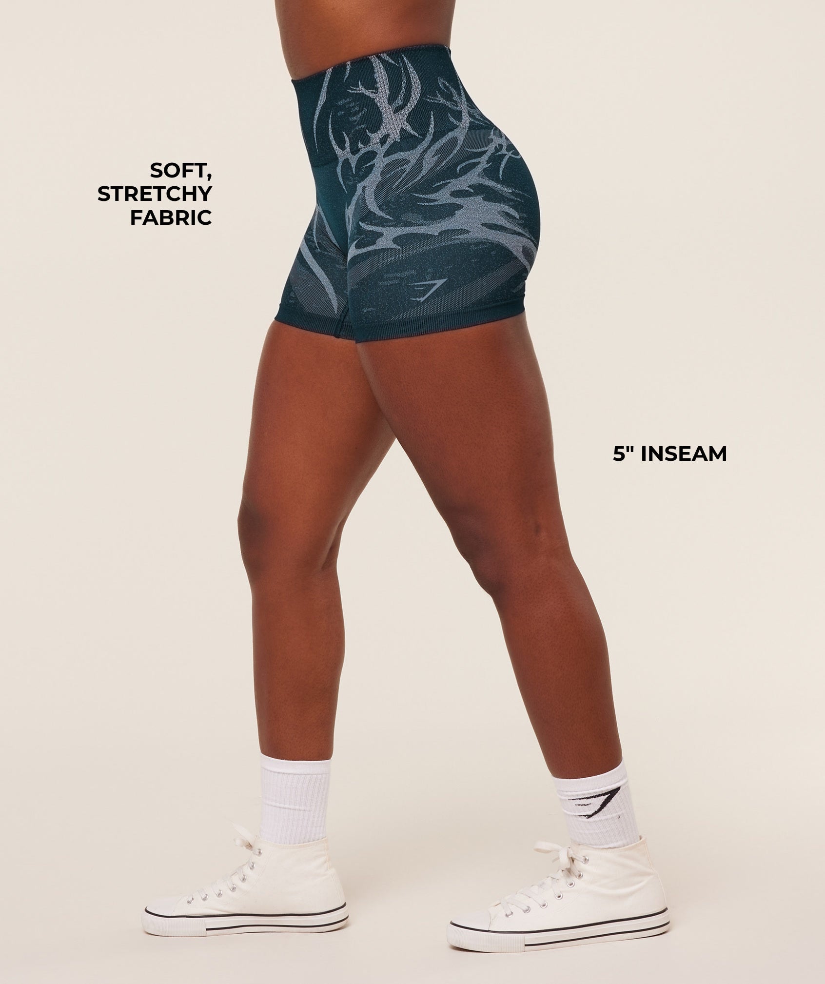 Gymshark Storm Seamless Shorts - Deep Petrol Blue/Smoke Blue