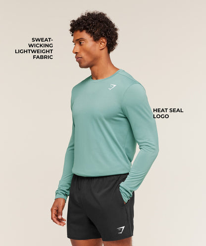 Gymshark Arrival Long Sleeve T-Shirt - Muted Teal