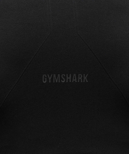 Gymshark Activate Long Sleeve Crop Top - Black
