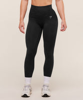 Gymshark Adapt Animal Seamless Leggings - Black/Asphalt Grey