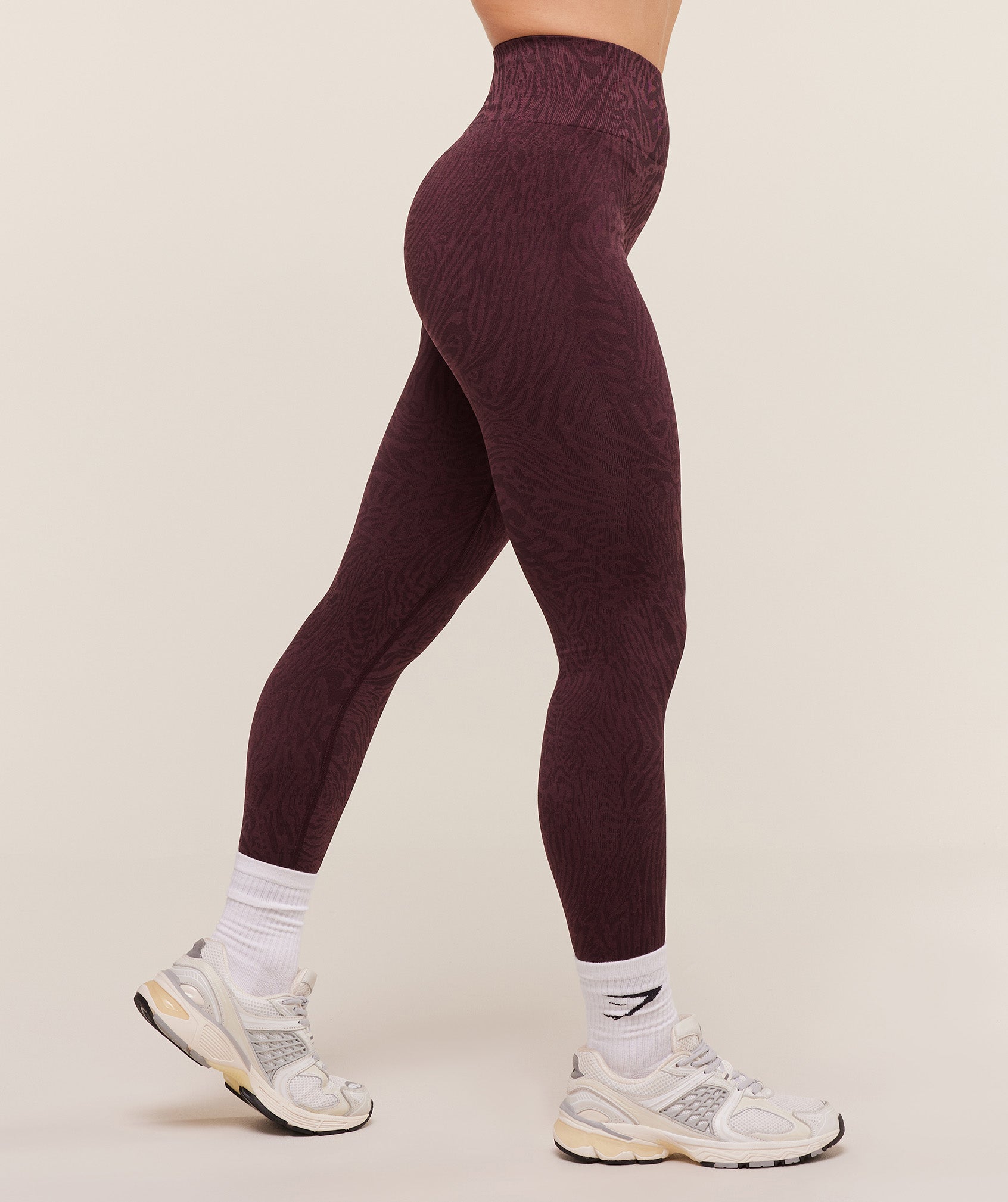 Gymshark Adapt Animal Seamless Leggings - Cherry Purple/Reset Pink