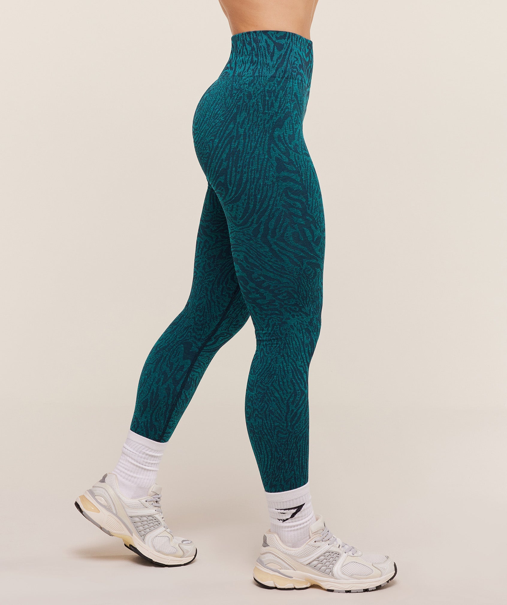 Gymshark Adapt Animal Seamless Leggings - Navy/Brand Blue