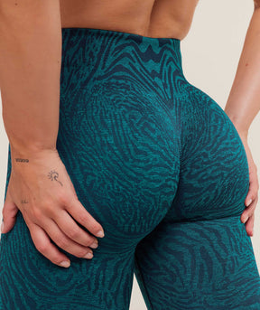 Gymshark Adapt Animal Seamless Leggings - Navy/Brand Blue