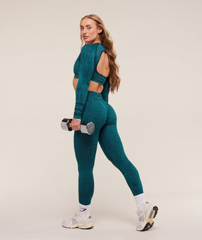 Gymshark Adapt Animal Seamless Leggings - Navy/Brand Blue