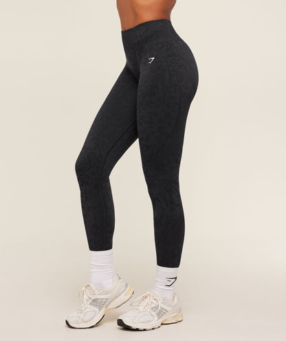 Gymshark Adapt Animal X Whitney Leggings - Black /  Asphalt Grey