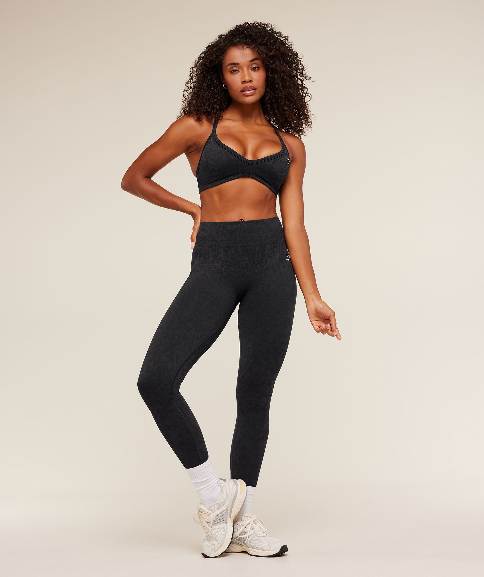 Gymshark Adapt Animal X Whitney Leggings - Black /  Asphalt Grey