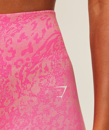 Gymshark Adapt Animal X Whitney Leggings - Electric Pink /  Sorbet Yellow