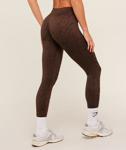 Gymshark Adapt Animal X Whitney Leggings - GS Archive Brown/GS Soft Brown